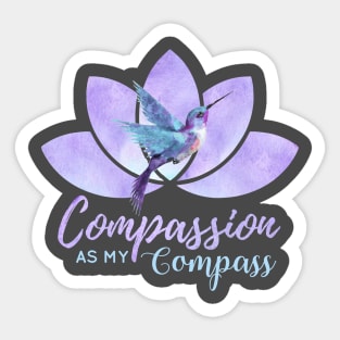 Compassion As My Compass Logo Sticker